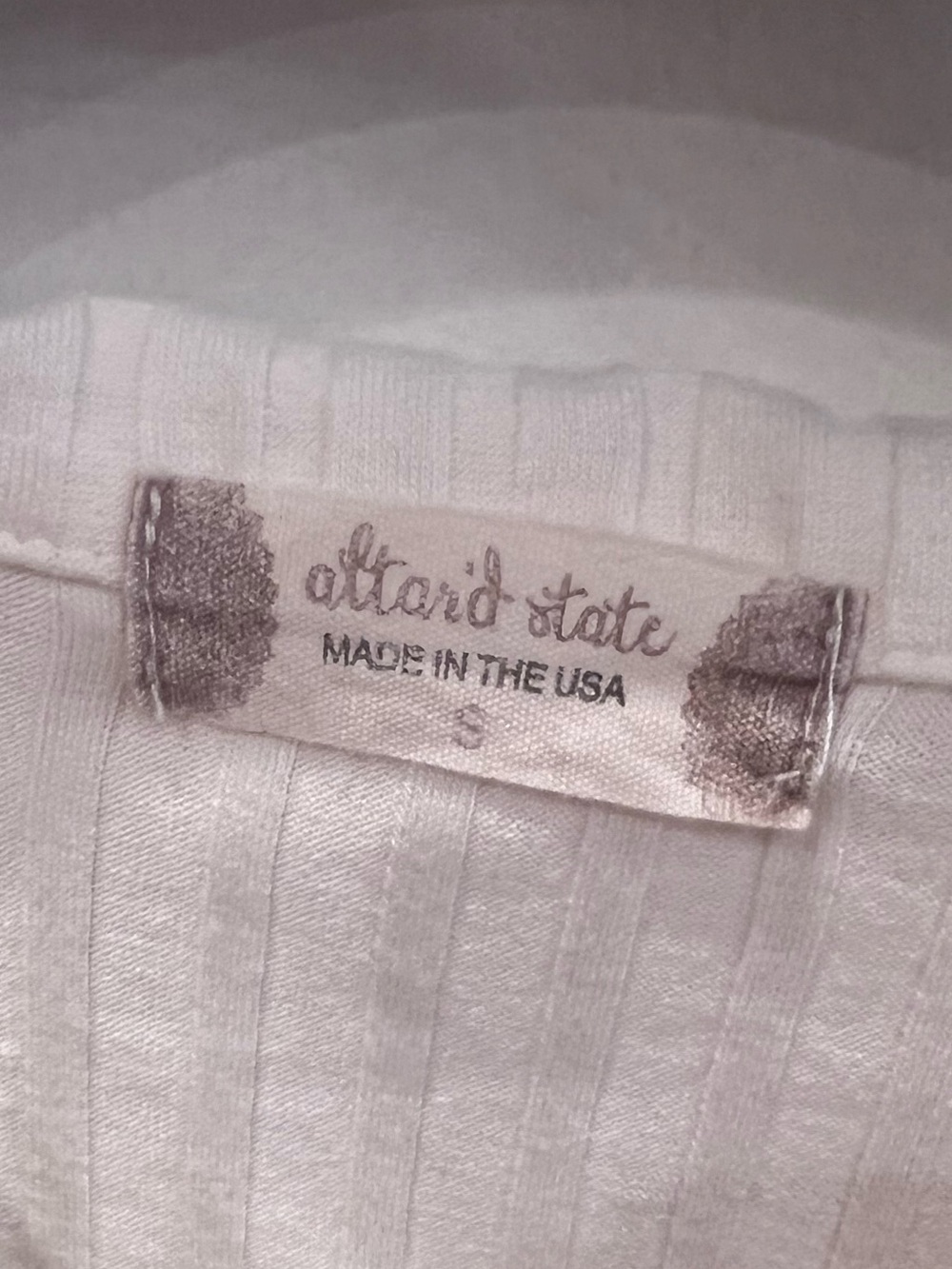 Altar'd State Cream Ribbed Drawstring Crop Top - Picture 3 of 7